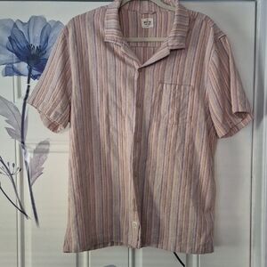 Striped Short Sleeve Men's Shirt. Marine Layer